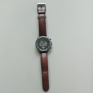 Michael Kors Gage Black Dial MEN'S Leather Watch